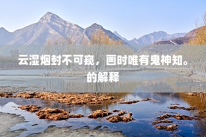 云湿烟封不可窥，画时唯有鬼神知。的解释