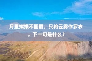 月里嫦娥不画眉，只将云雾作罗衣。下一句是什么？