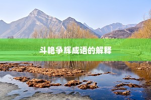 斗艳争辉成语的解释
