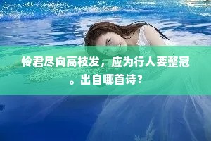 怜君尽向高枝发，应为行人要整冠。出自哪首诗？