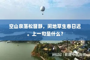空山泉落松窗静，闲地草生春日迟。上一句是什么？