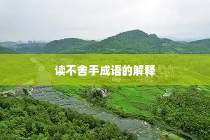读不舍手成语的解释