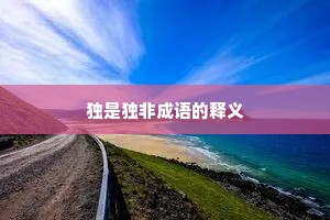 独是独非成语的释义