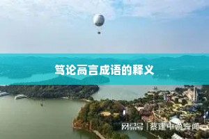 笃论高言成语的释义
