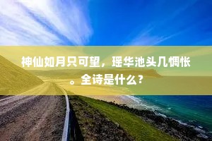 神仙如月只可望，瑶华池头几惆怅。全诗是什么？
