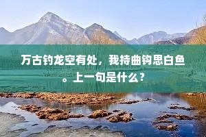 万古钓龙空有处，我持曲钩思白鱼。上一句是什么？