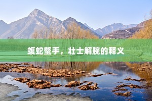 蝮蛇螫手，壮士解腕的释义