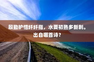 殷勤护惜纤纤指，水菱初熟多新刺。出自哪首诗？