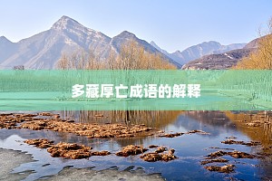 多藏厚亡成语的解释