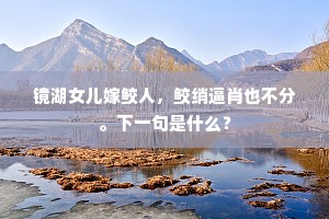 镜湖女儿嫁鲛人，鲛绡逼肖也不分。下一句是什么？