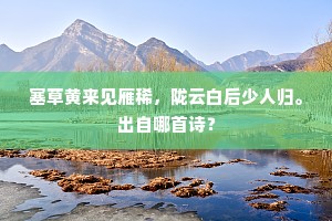 塞草黄来见雁稀，陇云白后少人归。出自哪首诗？