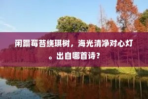 闲蹋莓苔绕琪树，海光清净对心灯。出自哪首诗？