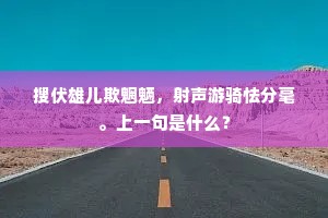 搜伏雄儿欺魍魉，射声游骑怯分毫。上一句是什么？