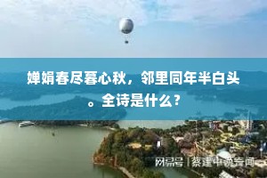 婵娟春尽暮心秋，邻里同年半白头。全诗是什么？