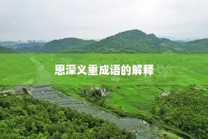 恩深义重成语的解释