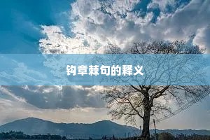 钩章棘句的释义
