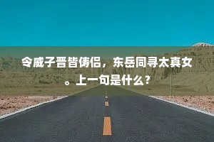 令威子晋皆俦侣，东岳同寻太真女。上一句是什么？