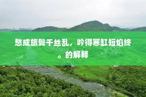 愁成旅鬓千丝乱，吟得寒缸短焰终。的解释