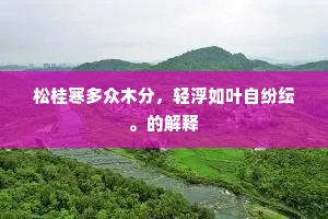 松桂寒多众木分，轻浮如叶自纷纭。的解释