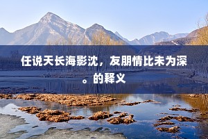 任说天长海影沈，友朋情比未为深。的释义