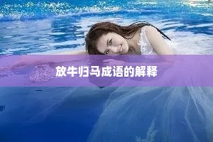 放牛归马成语的解释