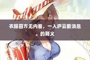 衣服田方无内客，一入庐云断消息。的释义