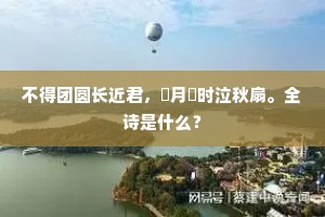 不得团圆长近君，珪月鈋时泣秋扇。全诗是什么？