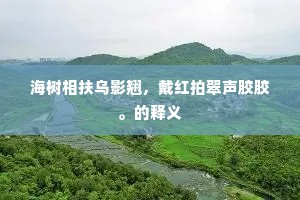 海树相扶乌影翘，戴红拍翠声胶胶。的释义