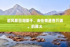 岩风爱日泪阑干，去住情途各万端。的释义