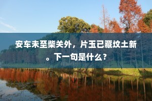 安车未至柴关外，片玉已藏坟土新。下一句是什么？