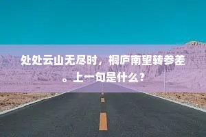 处处云山无尽时，桐庐南望转参差。上一句是什么？