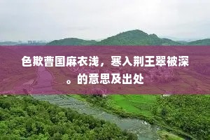 色欺曹国麻衣浅，寒入荆王翠被深。的意思及出处