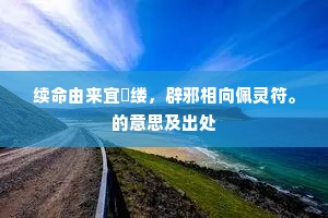 续命由来宜綵缕，辟邪相向佩灵符。的意思及出处