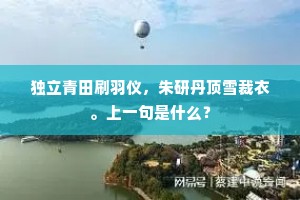 独立青田刷羽仪，朱研丹顶雪裁衣。上一句是什么？