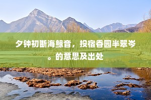 夕钟初断海鲸音，投宿香园半翠岑。的意思及出处