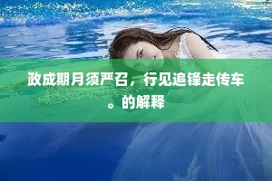 政成期月须严召，行见追锋走传车。的解释