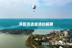 浮踪浪迹成语的解释