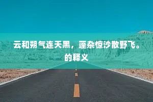 云和朔气连天黑，蓬杂惊沙散野飞。的释义