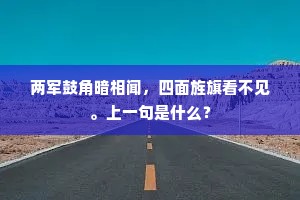两军鼓角暗相闻，四面旌旗看不见。上一句是什么？