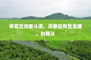 夜霄定知奎斗澈，浪翻应有蛰龙蟠。的释义