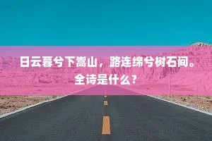 日云暮兮下嵩山，路连绵兮树石间。全诗是什么？