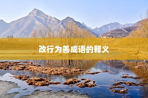 改行为善成语的释义