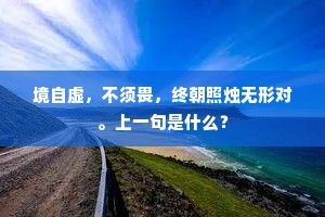 境自虚，不须畏，终朝照烛无形对。上一句是什么？