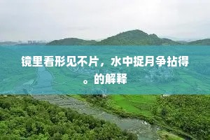 镜里看形见不片，水中捉月争拈得。的解释