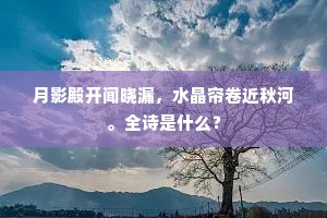 月影殿开闻晓漏，水晶帘卷近秋河。全诗是什么？