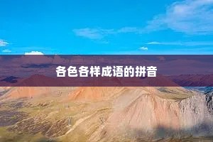 各色各样成语的拼音