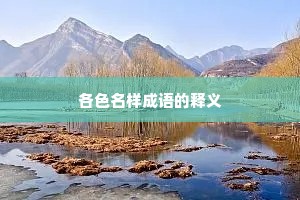 各色名样成语的释义