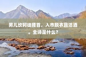 男儿坎轲徒搔首，入市脱衣且沽酒。全诗是什么？