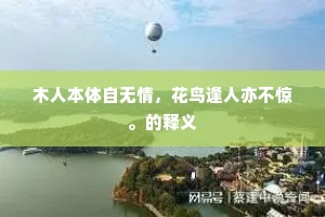 木人本体自无情，花鸟逢人亦不惊。的释义