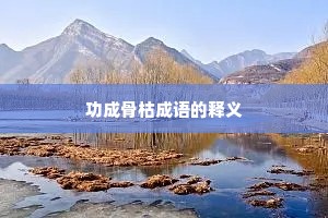 功成骨枯成语的释义